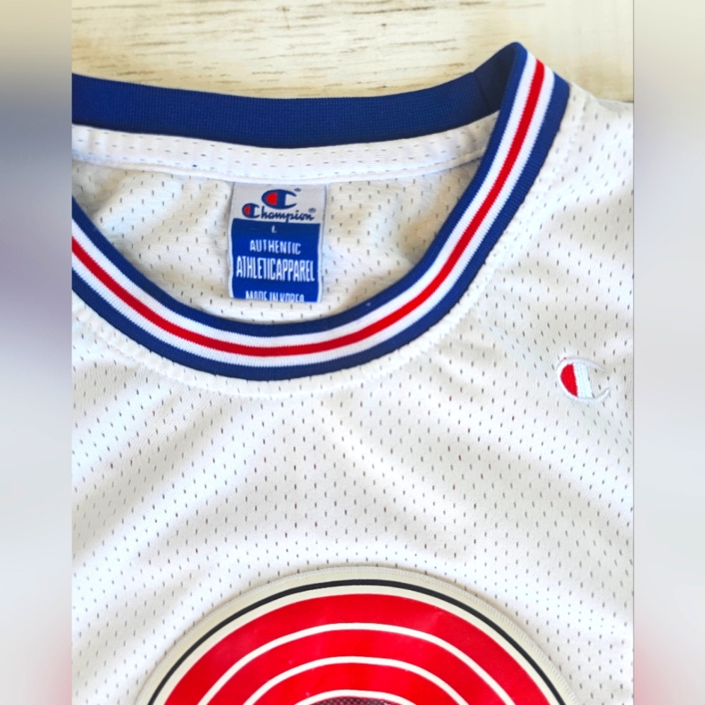 Authentic Vintage 90's Champion Space Jam Tune Squad Bugs White Jersey Tank #1 - Picture 4 of 8